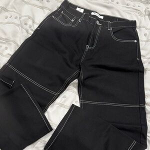Pacsun Black Men's Cargo Jeans like new Size 30 x 30